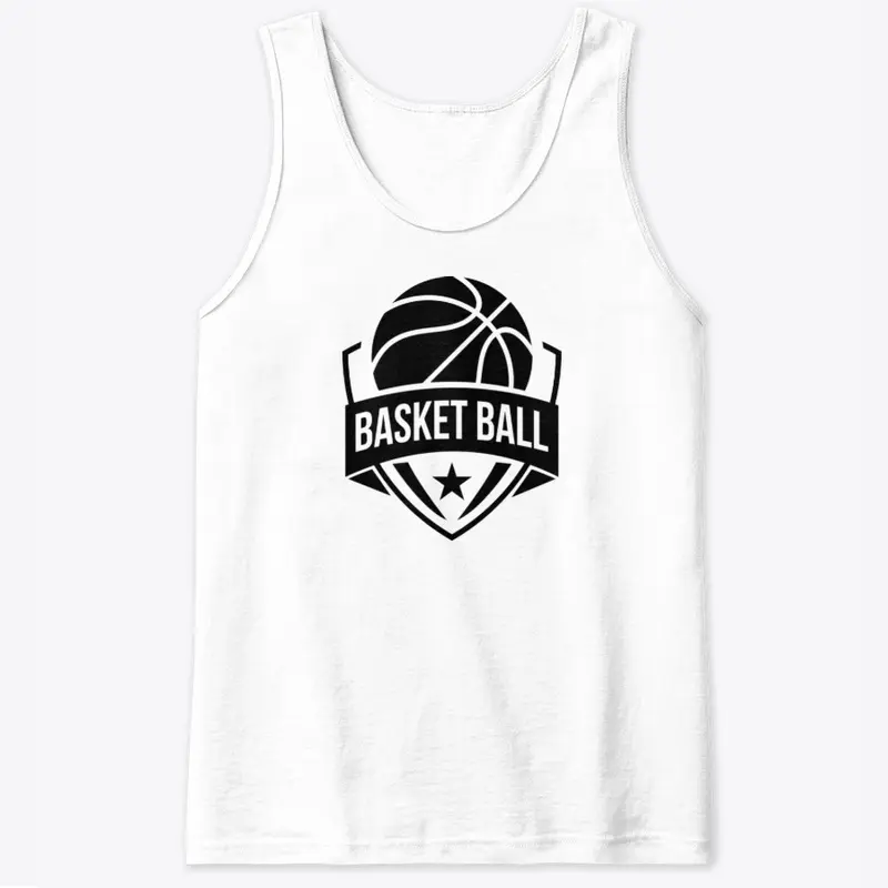 Black and White Basketball Logo