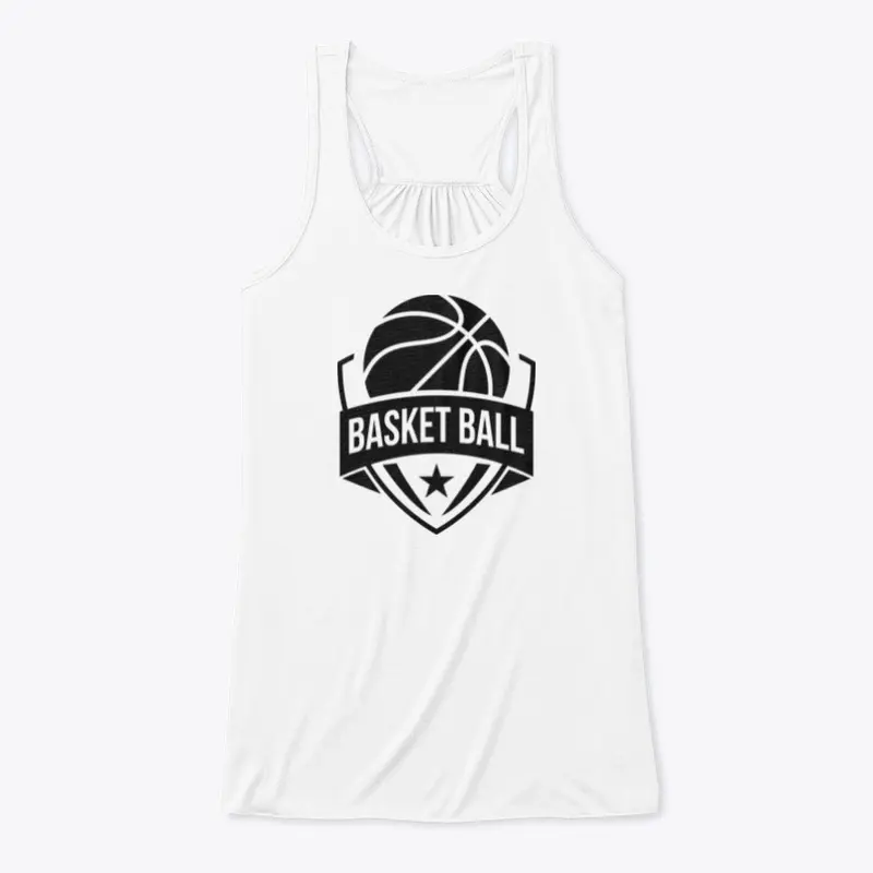 Black and White Basketball Logo