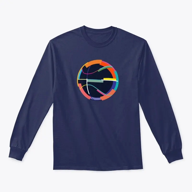 Multicolor Abstract Basketball