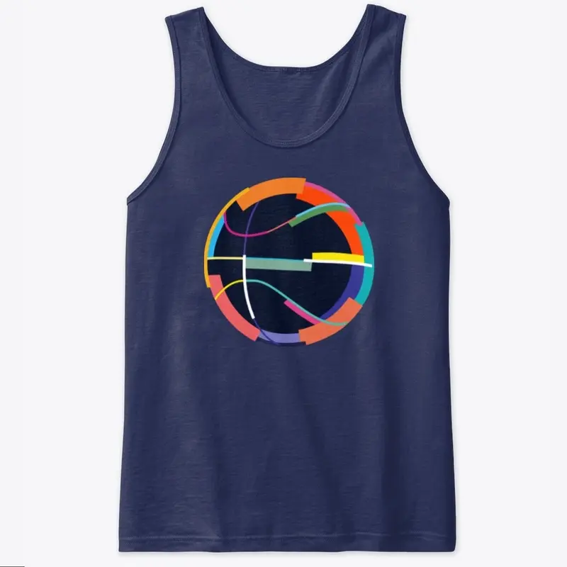 Multicolor Abstract Basketball