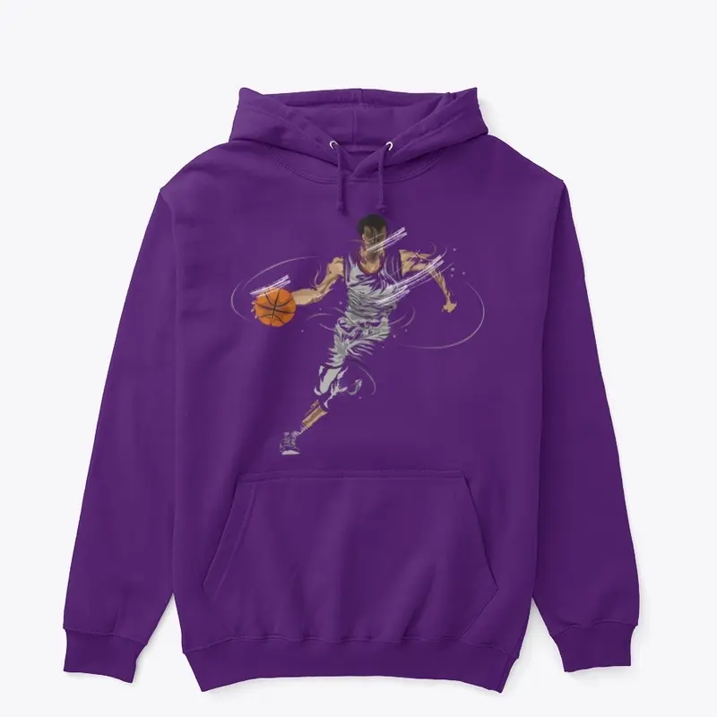 basketball Player Dribbling Splatter