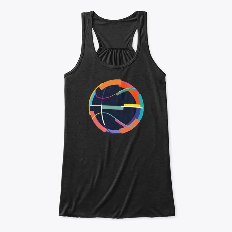 Multicolor Abstract Basketball