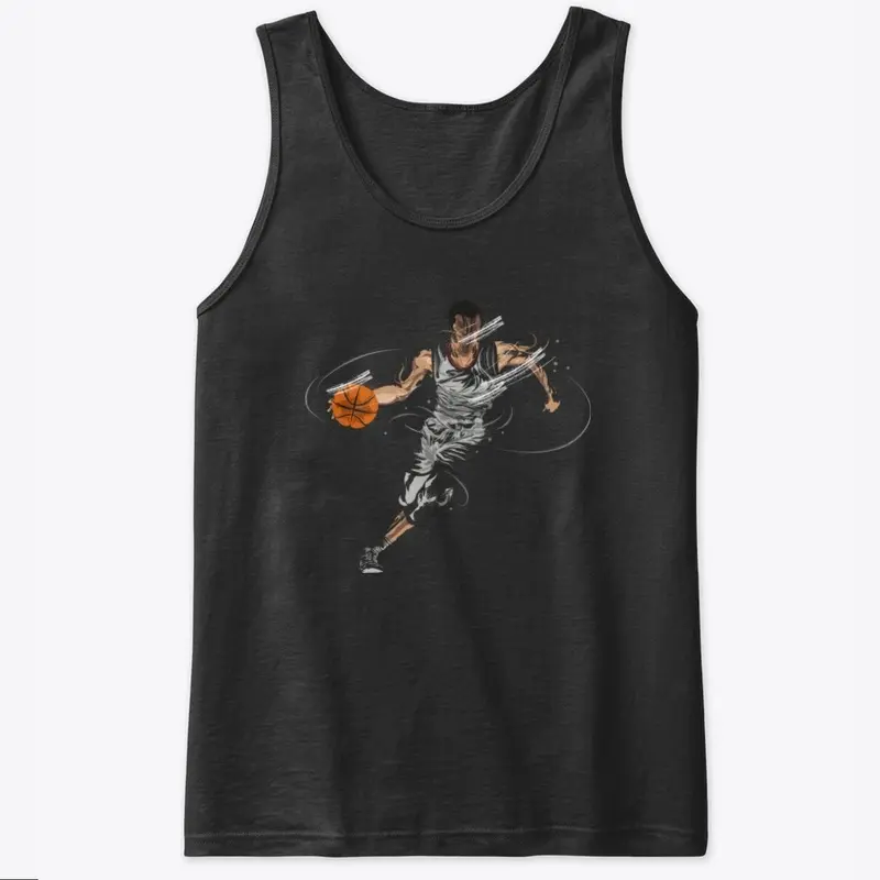 basketball Player Dribbling Splatter