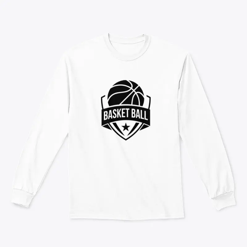 Black and White Basketball Logo