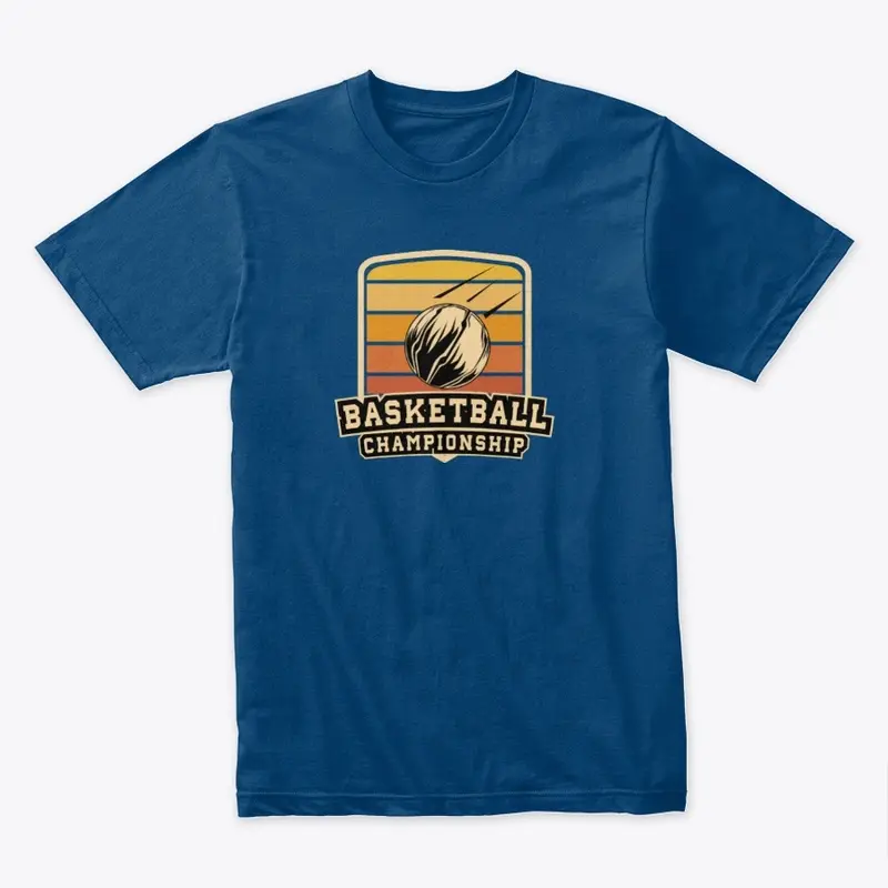 Vintage Retro Basketball Silhouette