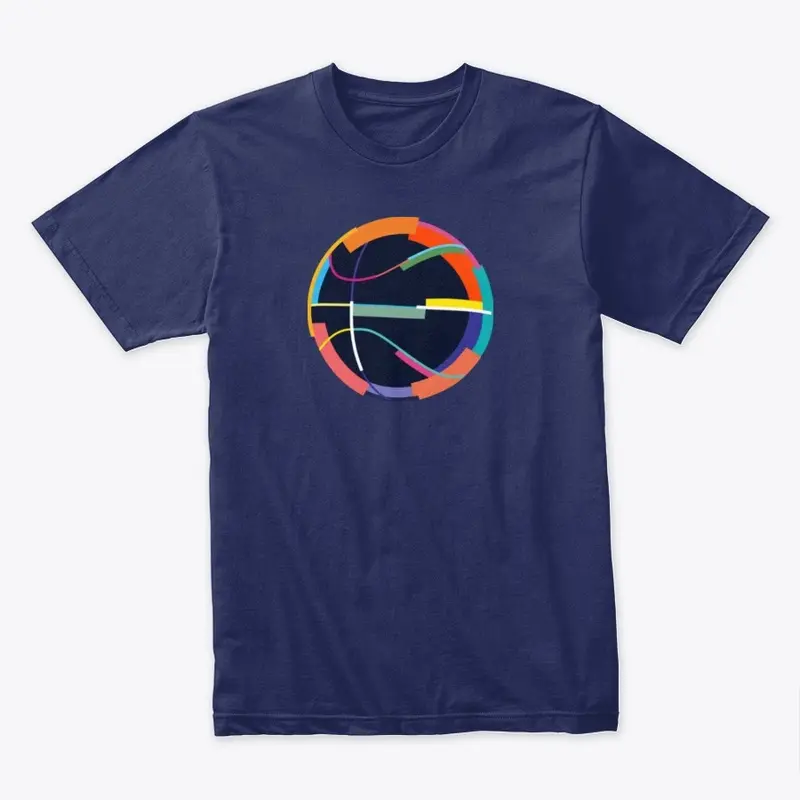 Multicolor Abstract Basketball