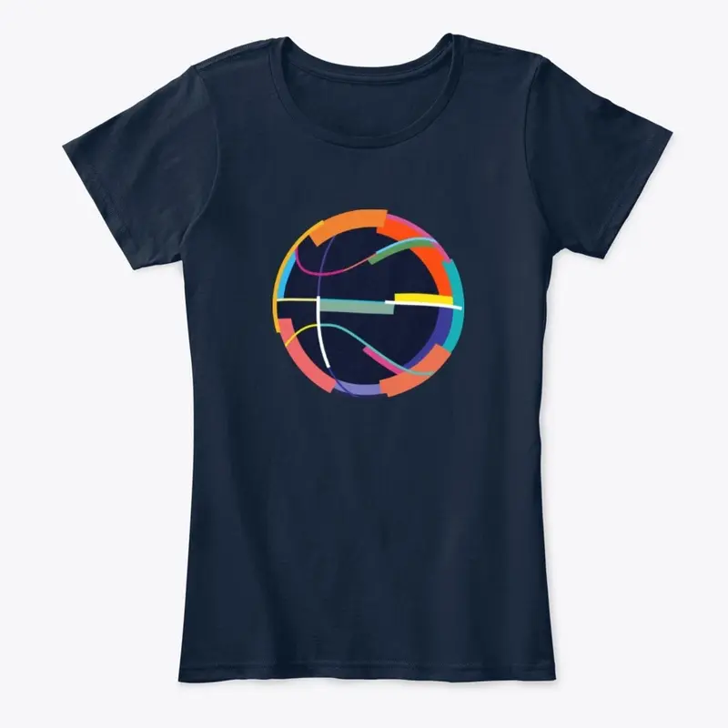 Multicolor Abstract Basketball