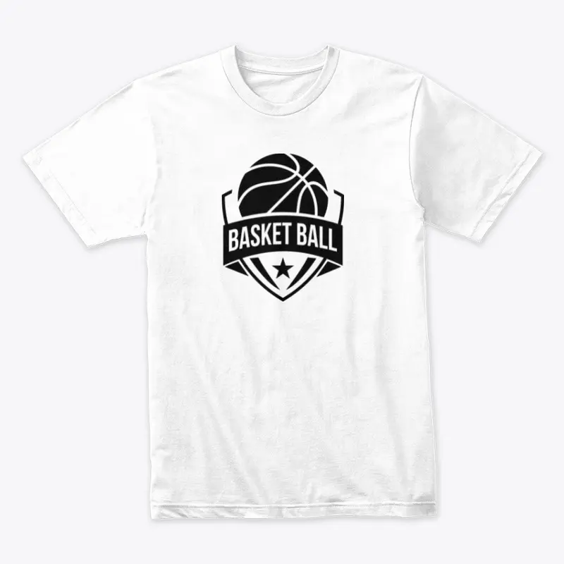 Black and White Basketball Logo